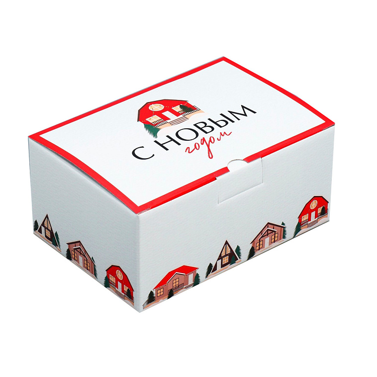 Коробка складная "Домики", 22 × 15 × 10 см 606x758